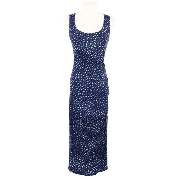 torrid Dresses & Skirts - Torrid Super Soft Knits Maxi Scrunch Dress Size 1 (14/16) Navy Blue white Print